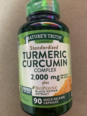 Turmeric Curcumin Complex 2000mg | 90 Count | Black Pepper | by Nature's Truth