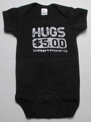 Infant Baby Boys 6-12 Months Wee Wear Hugs $5.00 (College is Expensive) Shirt