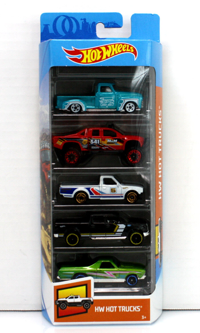 Hot Wheels 5-Pack Cars 2018 HOT TRUCKS Sandblaster Datsun El