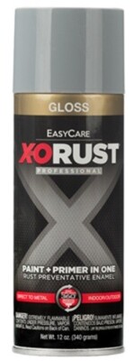 X-O Rust XOP15-AER Gloss Machinery Gray Anti-Rust Enamel Spray Paint Primer