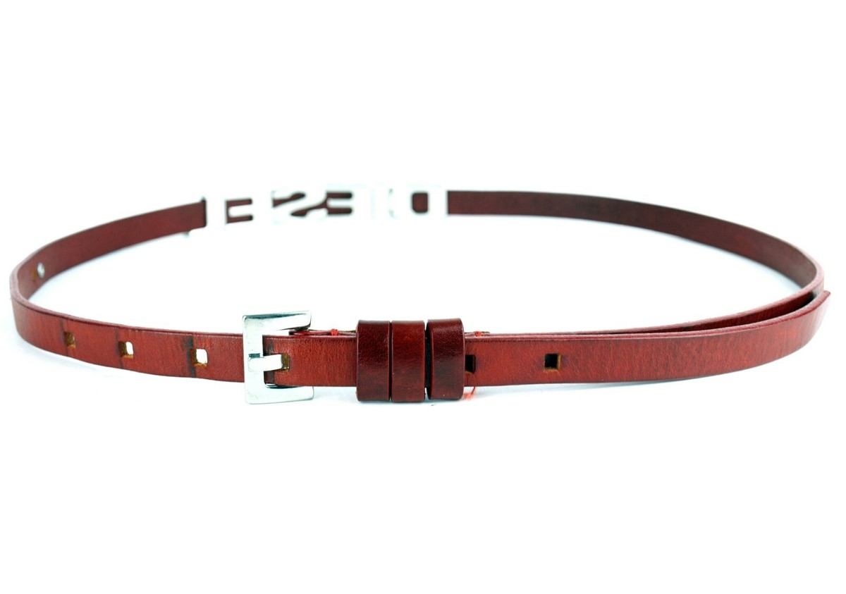 DIESEL  b-belt テープロゴ デザイン 赤 B-1DR: Leather Belt with silver D logo buckle | Diesel