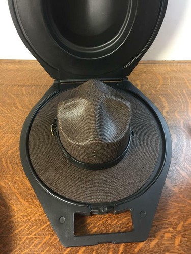Dark Brown Straw Campaign Hat 