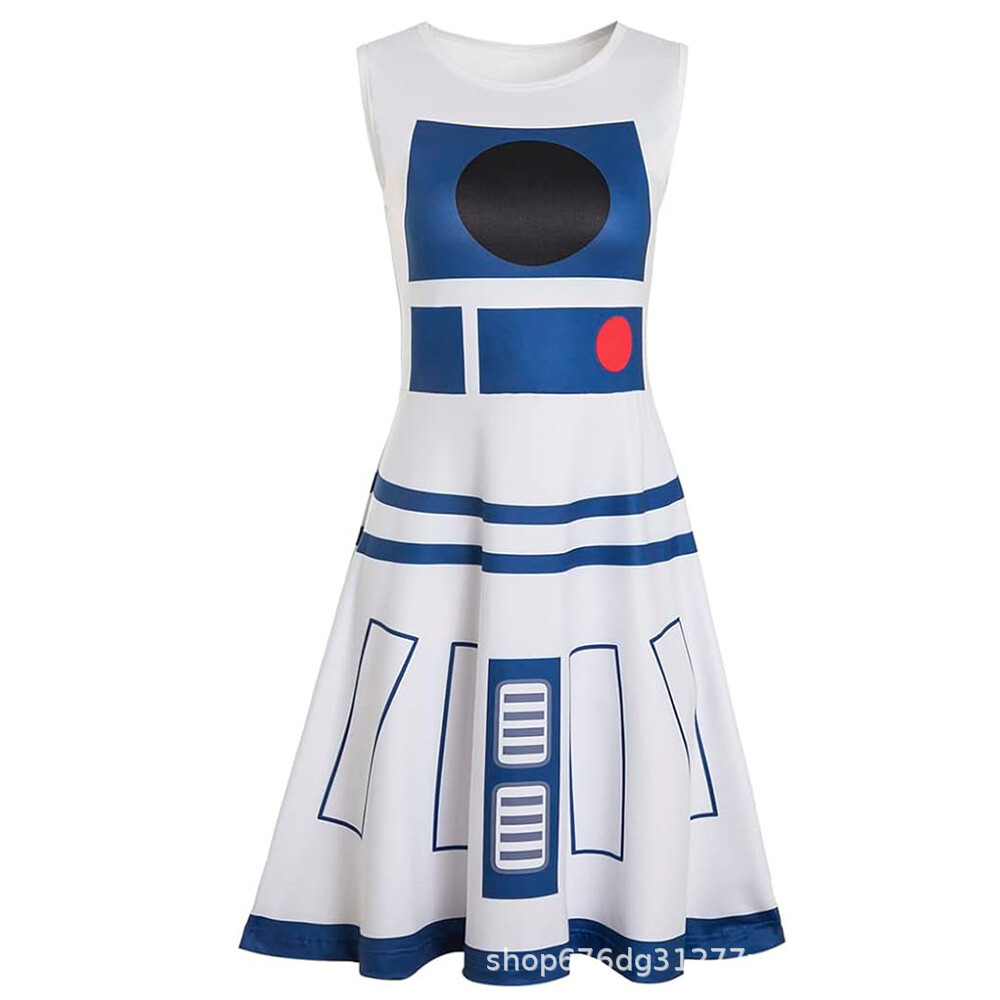 Cosplay Star Wars el Robot R2-D2 Falda Vestido Halloween Fiesta Mascarada Disfraz