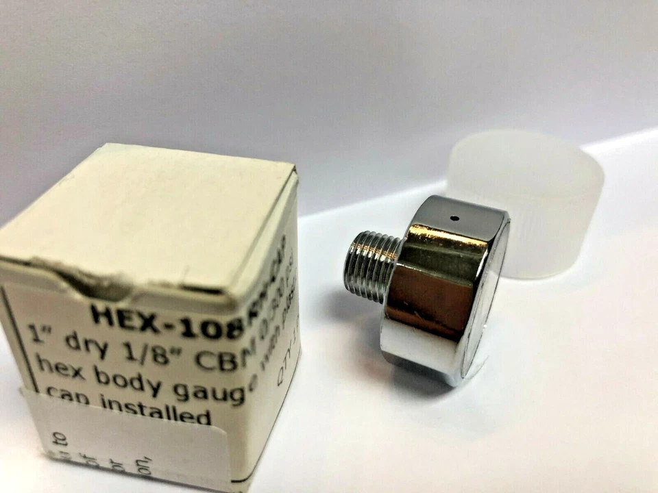 Миниатюрный манометр, Ashcroft, никелированный латунный корпус, 0/300 фунтов на квадратный дюйм, 1/8 дюйма  - Изображение 3 из 3