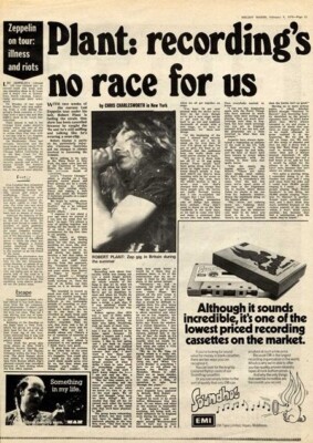 Led Zeppelin Plant: Recording's No Race For Us MM5* Interview