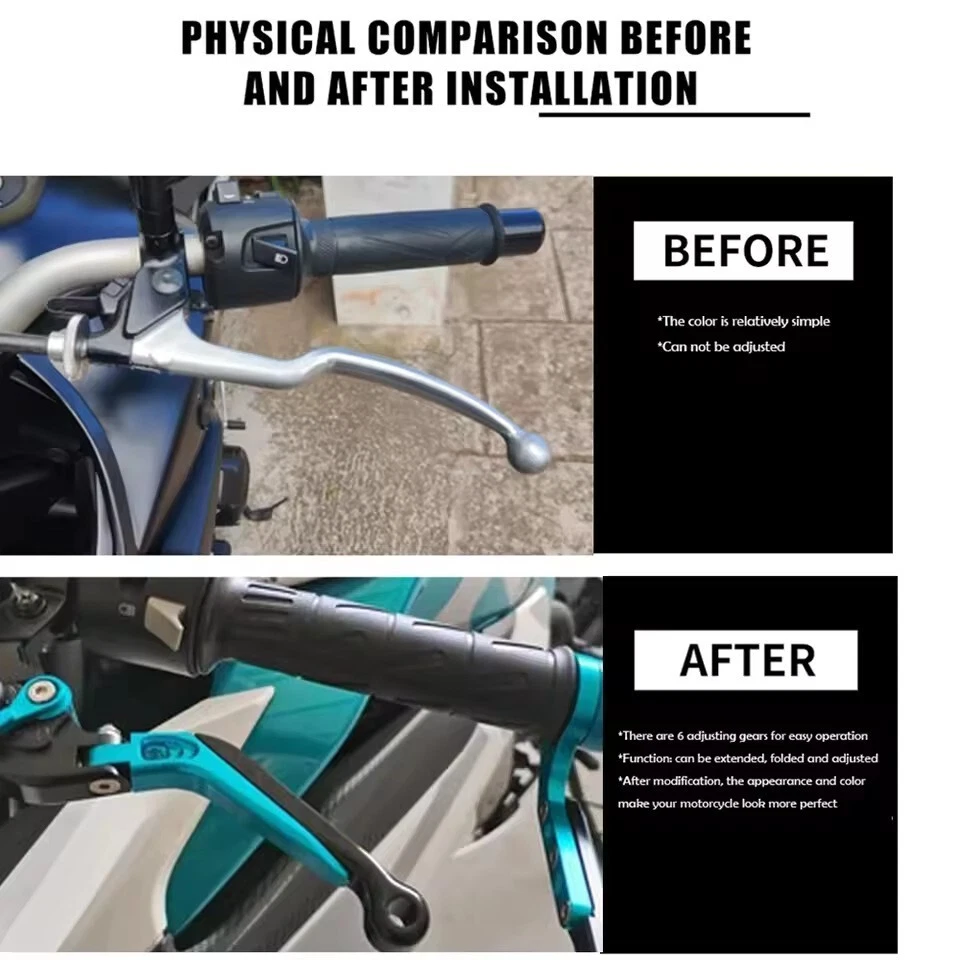 Регулируемые выдвижные складные рычаги тормозного сцепления для Yamaha YZF-R3 YZF R3 CNC - Изображение 2 из 4