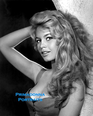BRIGITTE BARDOT 8x10 Lab Photo SEXY BUSTY Young Beach 1950's
