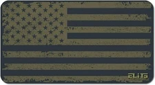 ELITE OUTDOORS Coyote Brown Distressed American Flag Gun Cleaning MAT 12" x 22"
