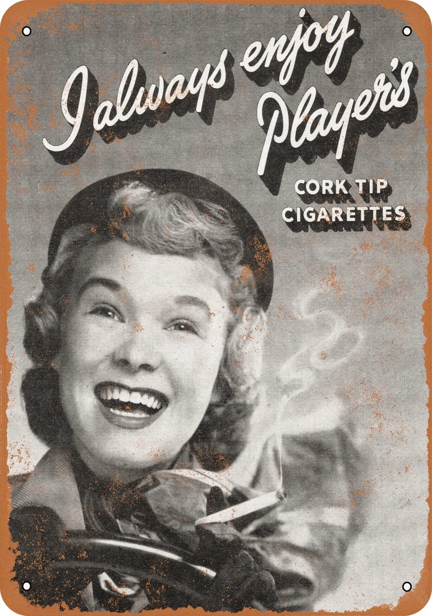 cork tip cigarettes METAL SIGN