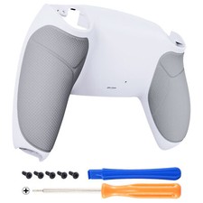 Replacement Back Shell Rubberized White Custom Back Housing for PS5 Controller