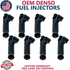 NEW PACK OF 8 OEM DENSO Fuel Injectors For 1998-2005 Toyota & Lexus 4.7L V8