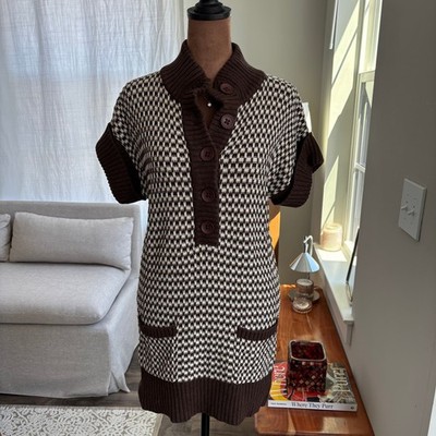 2000s Vintage Eight Eight Eight Long Sweater Tunic Button Detail Y2K Size Small