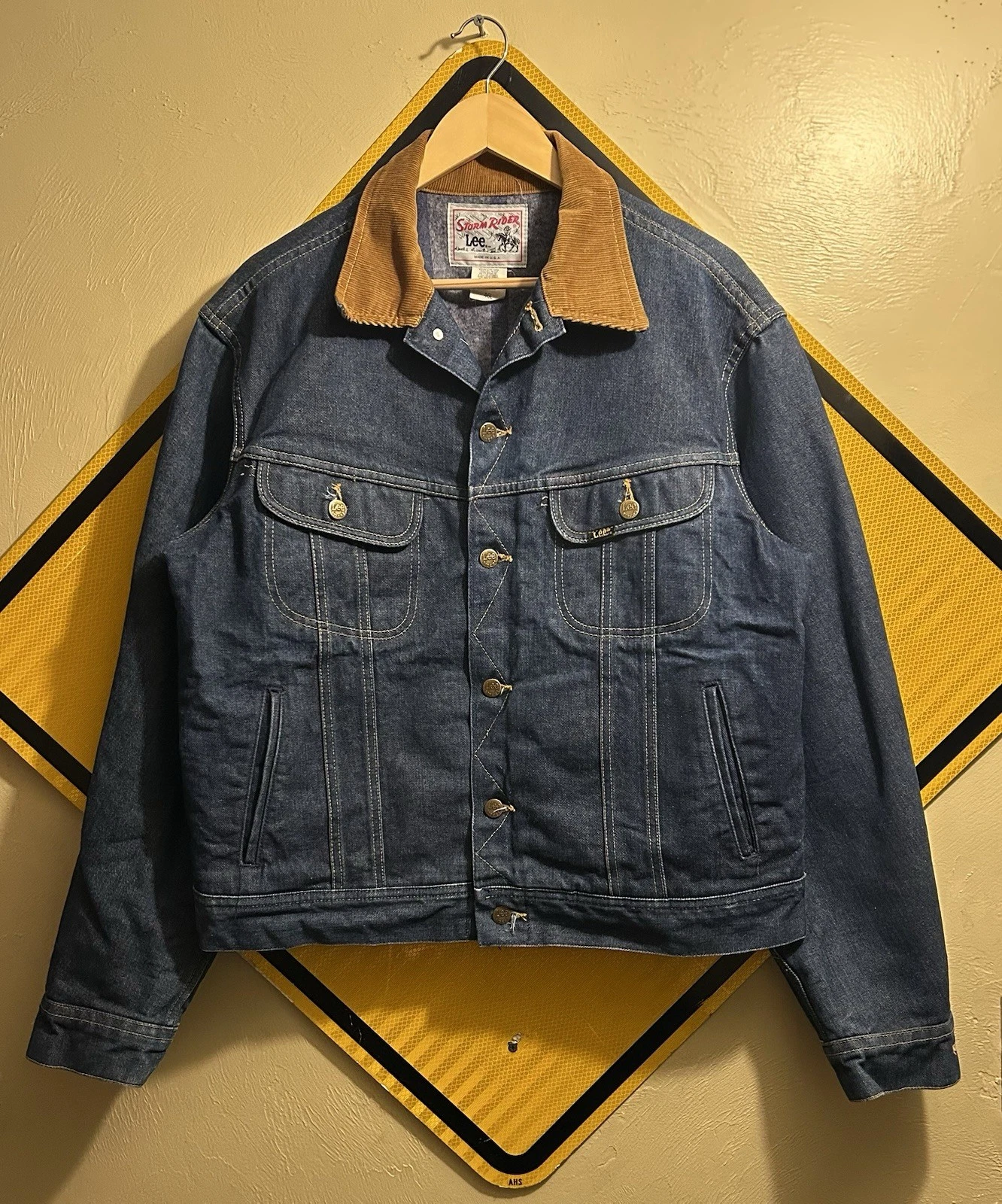 Vintage Lee Storm Rider Denim Jacket Made In The USA Size L