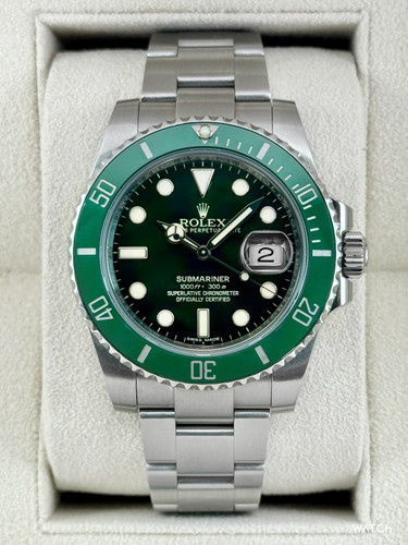 2017 Rolex Submariner “Hulk” 40mm 116610LV Green Dial