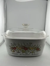 Vintage Corning Ware Spice of Life 5 Liter Casserole  Dish  A-5-B W/lid 