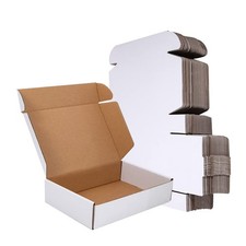 CH-BOX 9x6x2'' Corrugated Mailer 25 Pack , Cardboard Shipping Boxes, Oyster Whi