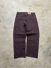 Vintage 90  s Levi  s 565 Wide Leg Loose Fit Burgundy Pants