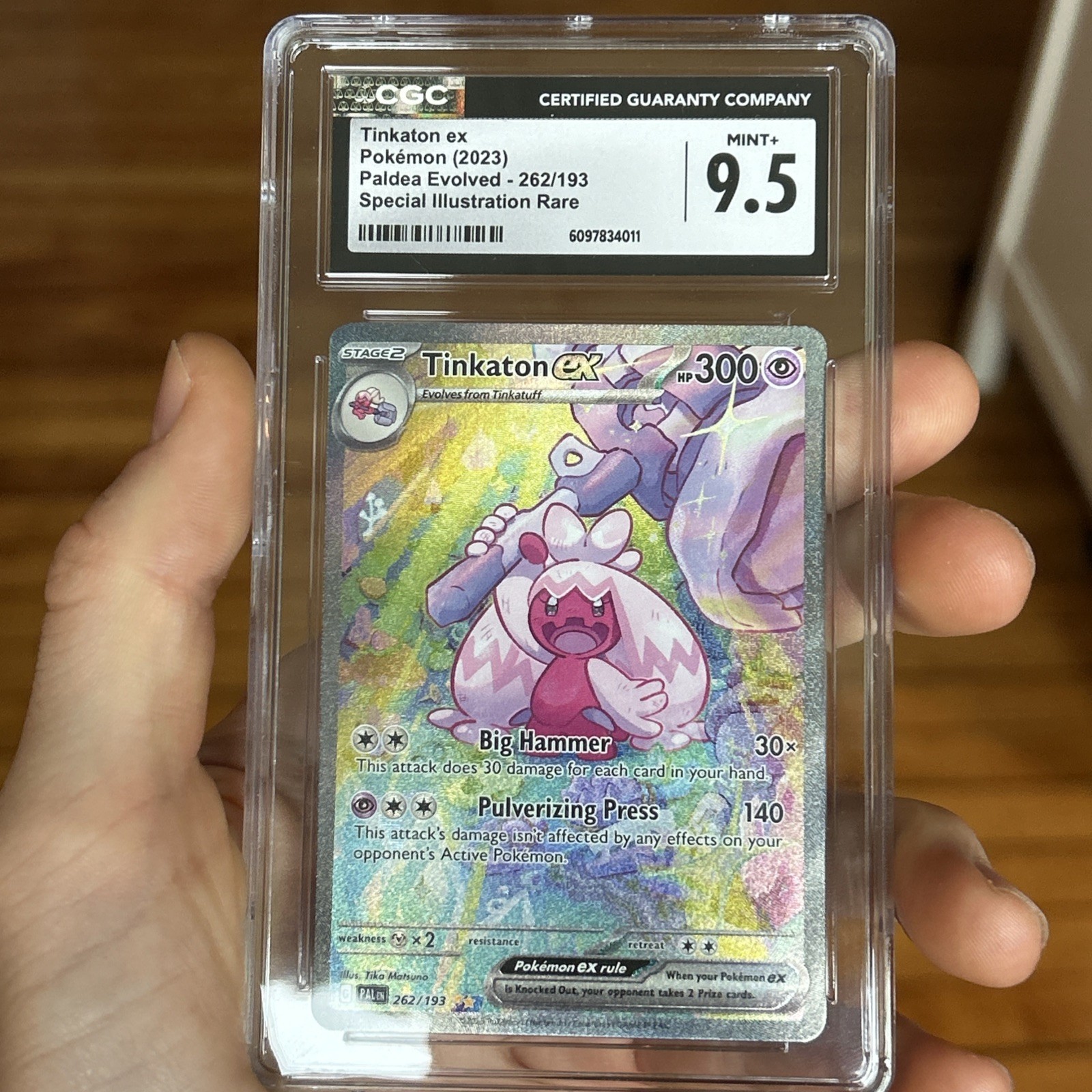 (CGC 9.5) Tinkaton ex 262/193 SIR Scarlet & Violet Paldea Evolved Pokémon TCG