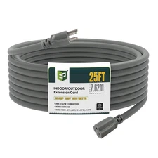 25 Ft Outdoor Extension Cord, 12/3 SJTW Heavy Duty Extension Cable with 3 Pro...