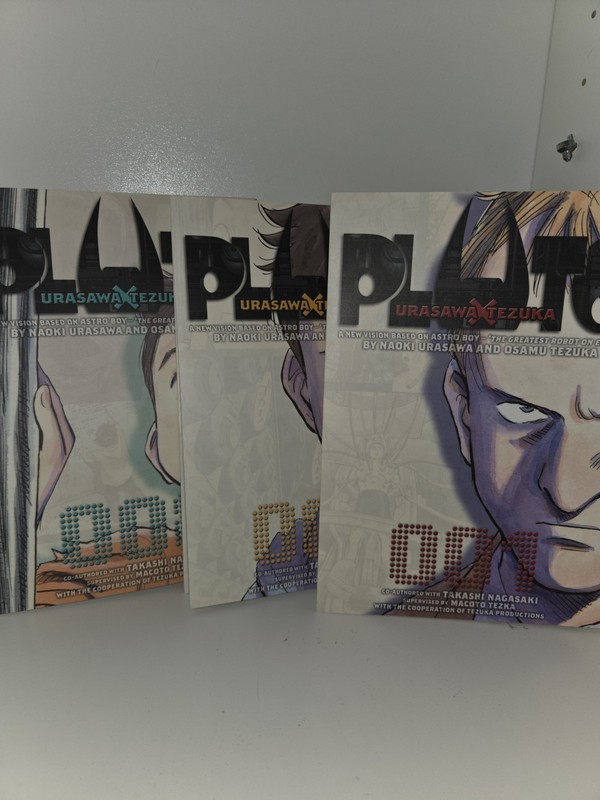 Pluto Manga Lot Vol 1,2,8 Trade Paperback Set Urasawa/Tezuka VIZ EN