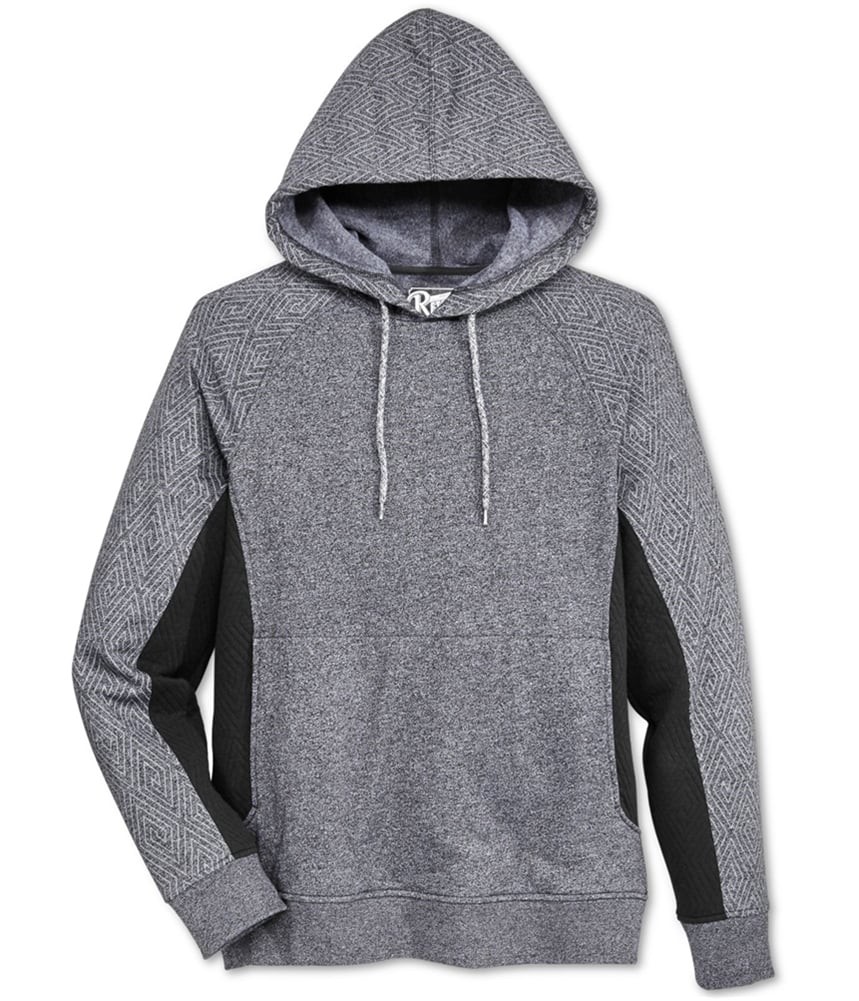 Мужская толстовка с капюшоном с геопринтом Retrofit, черная, маленькая