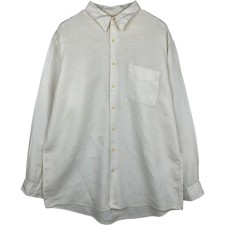 Vintage 90'S J.Crew long-sleeved linen shirt men's size XL