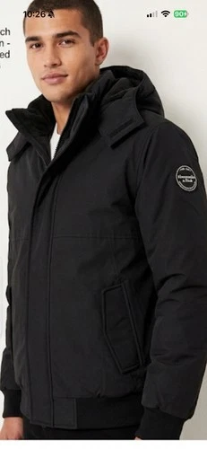 Abercrombie & Fitch Ultra Padded Hooded Jacket Black Kids 15/16 Good Condition - product listing photo