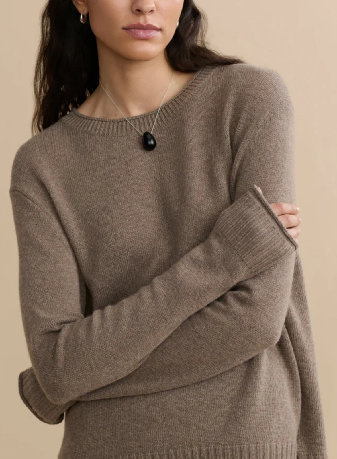 Jenny Kayne Taupe Everyday Sweater Size M