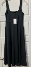 Quince Women's Flowknit Breeze Fit & Flare Dress Size Small, Heather Green NWT