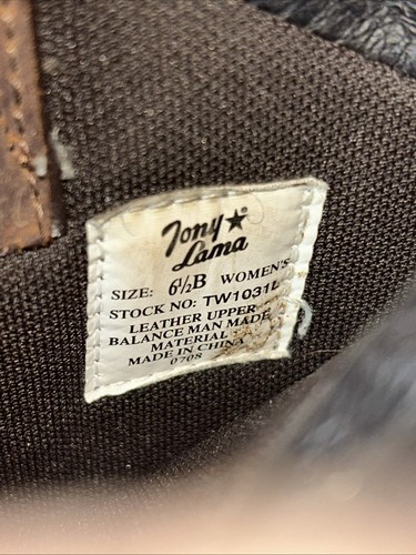 Tony Lama TW1031L Women's Leather Boots Brown, Size 6.5B Waterproof - Picture 10 of 14