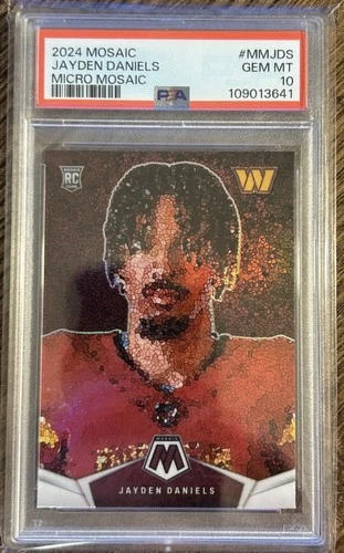 2024 Panini Mosaic Micro Mosaic Jayden Daniels #MM-JDS Rookie PSA 10! Chase card
