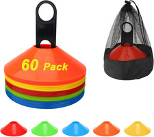 60/120 Pack Soccer Training Cones, Football Sport Cones Training Field Marker Ag