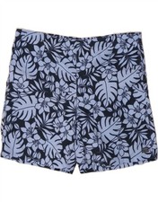 L.L.BEAN Mens Swimming Shorts Large Navy Blue Floral Nylon AJ05