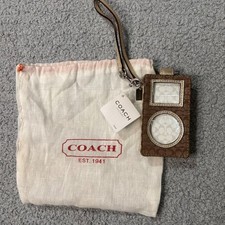 Coach iPod Case Mini Signature OS Khaki Metallic Deadstock Y2K 2000s Vintage NWT