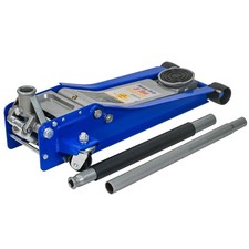 3T Heavy Duty Horizontal Double Pump Floor Jack,3 Ton Capacity,Blue&Silver