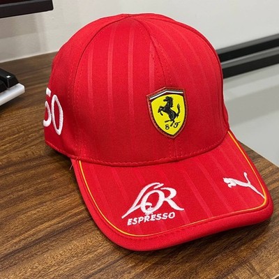 Red Ferrari 499P LMH WEC 2025 Puma Le Mans Team Racing Cap Official Hat New