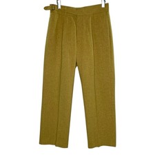 Ines de la Fressange for Uniqlo 12 Womens Pleated Wool Blend Wide Leg Trousers