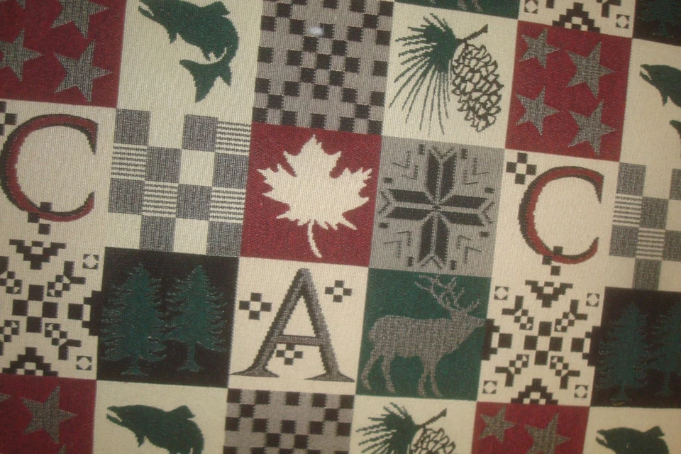 3.5 yds Tapestry Fabric Cabin Fever Lodge Block Upholstery 56" x 126" BTP - Image 2 of 4