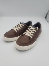 Boy's Sperry Faux Leather Harbor Tide Brown Sneakers Shoes Size 2M