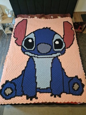 Disney Lilo & Stitch Stitch Decke Acryl 150x200 cm mehrfarbig Bildmotiv handmade