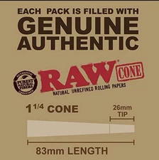 150 RAW Cones- 50 EACH Classic Pre-Rolled Cones 1 1/4, 98 Special, King Size!!