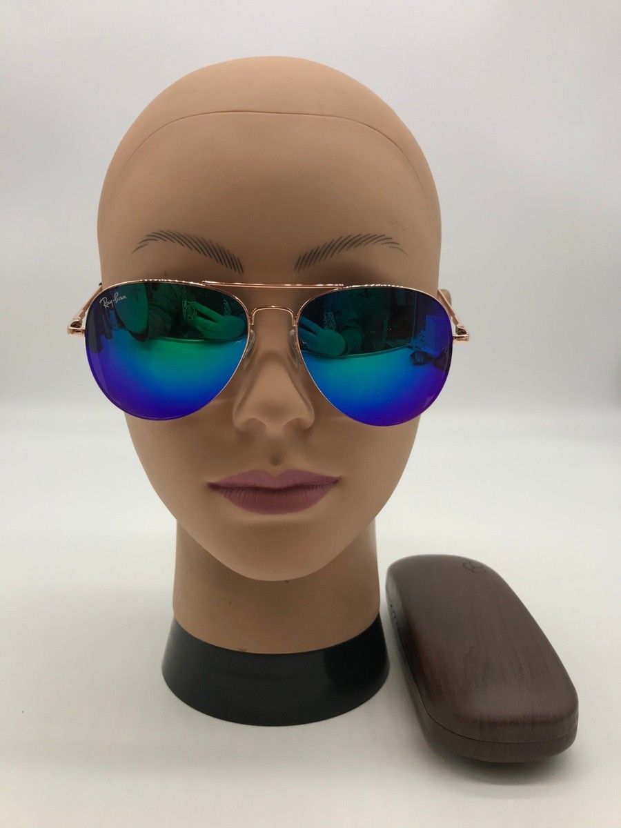 Ray-Ban Rose Gold Full Rim Frame Aviator Sunglasses 62-14  display picture 3