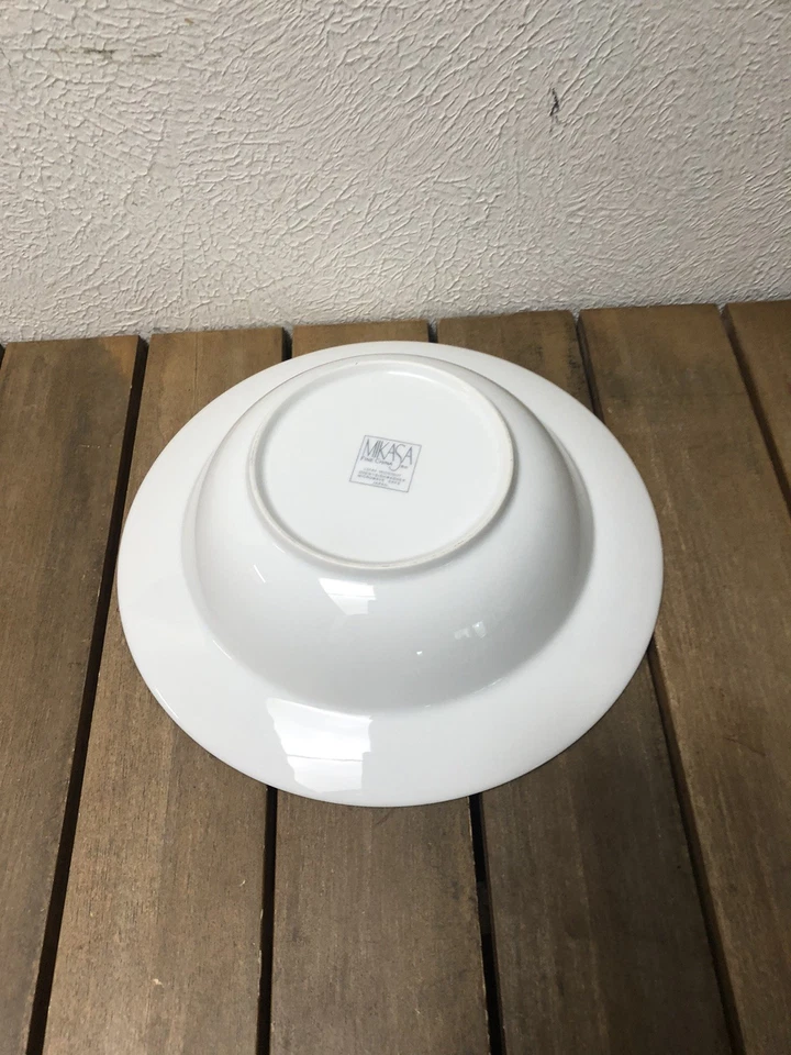 "Cuenco para servir Mikasa Midnight blanco y negro de 10"" porcelana fina - Excelente" Foto 3 de 4