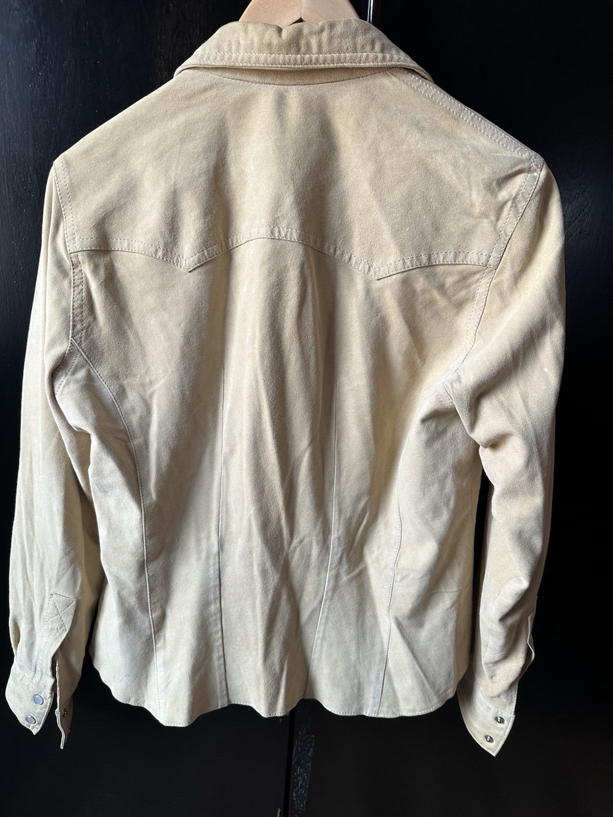 Mona Beige Snap Button Collared Pockets Women's L… - image 2