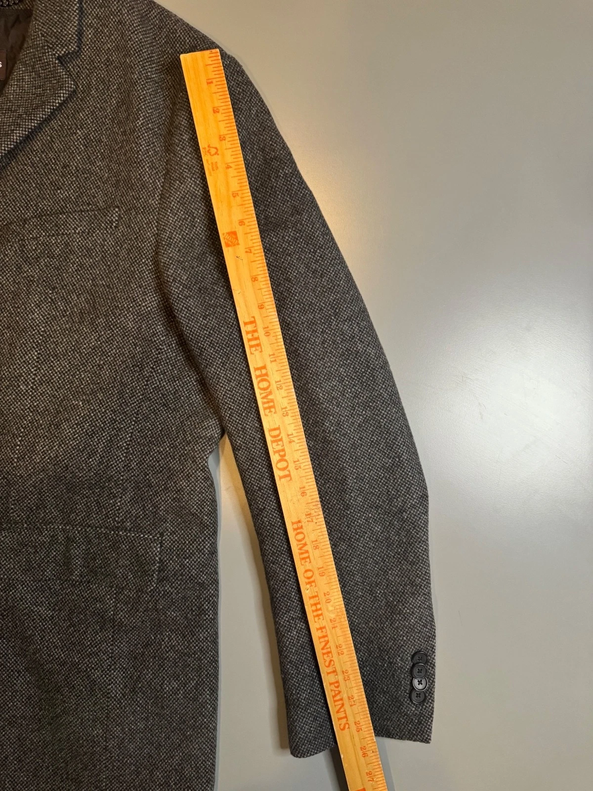 Michael Kors Charcoal Melange Wool Blend Overcoat, Large image 8
