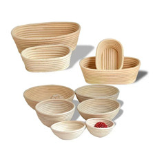 Rattan Bread Proofing Basket Oval Wicker Dough Fermentation Sourdough Banneton
