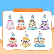 US SELLER Chiikawa Pool Party 5in Mascot Plush Keychain NEW Fast Shipping Hot