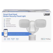 Smart Home Motion-Sensing Hardwired LED White Smart-Enabled Security Floodlight