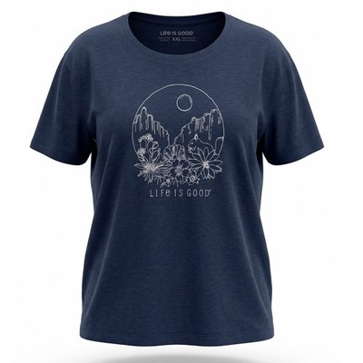 Life is Good Womens XXL Crewneck Short Sleeve Outdoorsy Nature Graphic T-Shirt