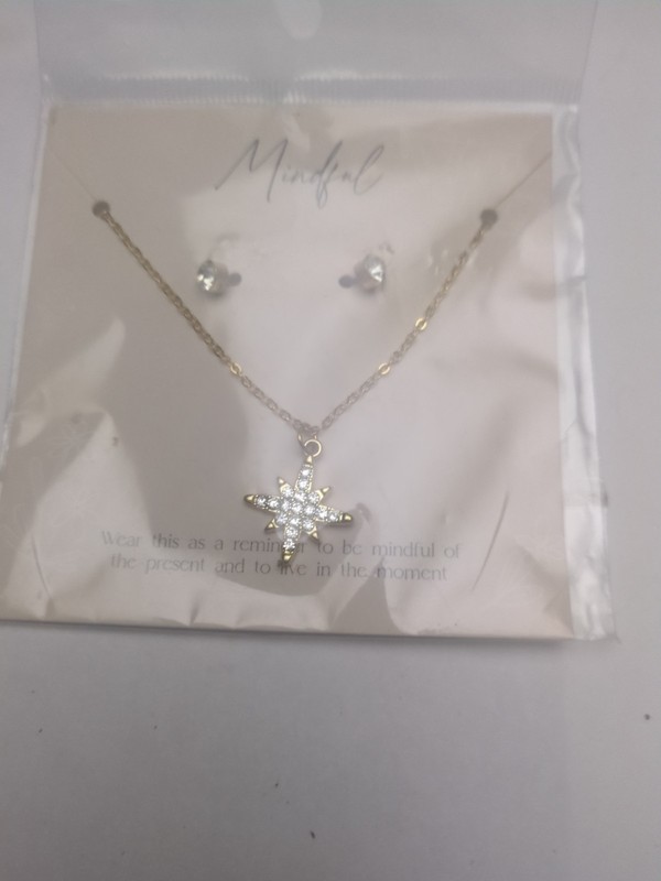 Gold Tone Necklaces And Earrings *Mindful*